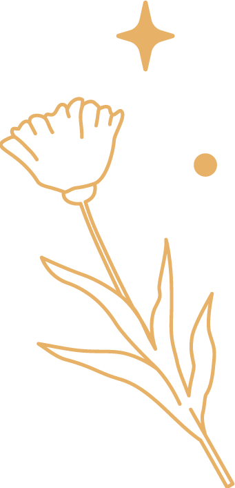 semi-transparent gold flower