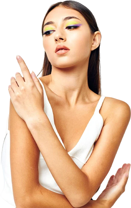 white dress woman model